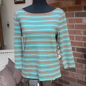 Jones New York Sport 3/4 sleeve tee